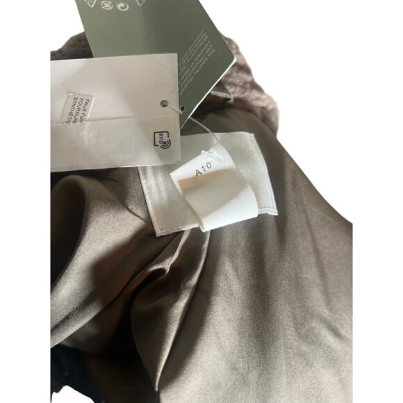 NWT H&M womens XXL faux fur long teddy coat 1108 - Picture 10 of 11